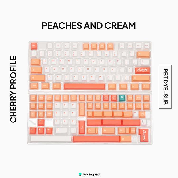Peaches and Cream PBT Keycap Set