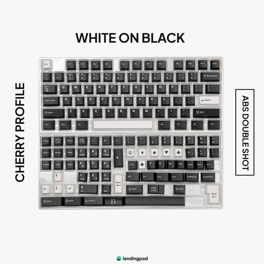 WOB White on Black ABS Keycap Set
